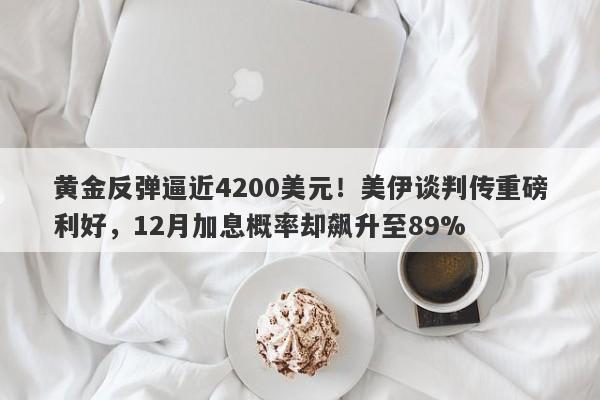 黄金反弹逼近4200美元！美伊谈判传重磅利好，12月加息概率却飙升至89%