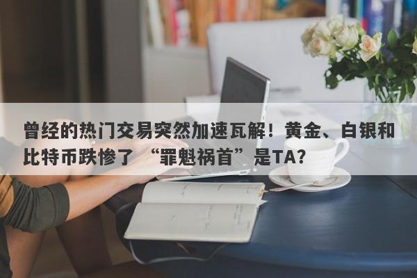 曾经的热门交易突然加速瓦解！黄金、白银和比特币跌惨了 “罪魁祸首”是TA？