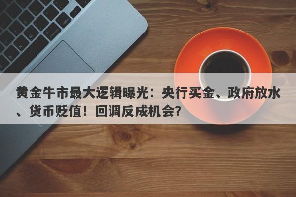 黄金牛市最大逻辑曝光：央行买金、政府放水、货币贬值！回调反成机会？
