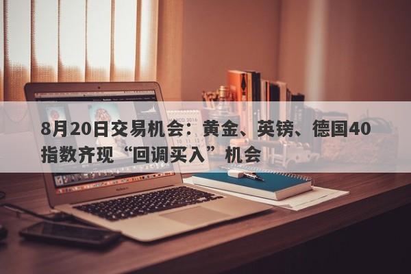 8月20日交易机会：黄金、英镑、德国40指数齐现“回调买入”机会