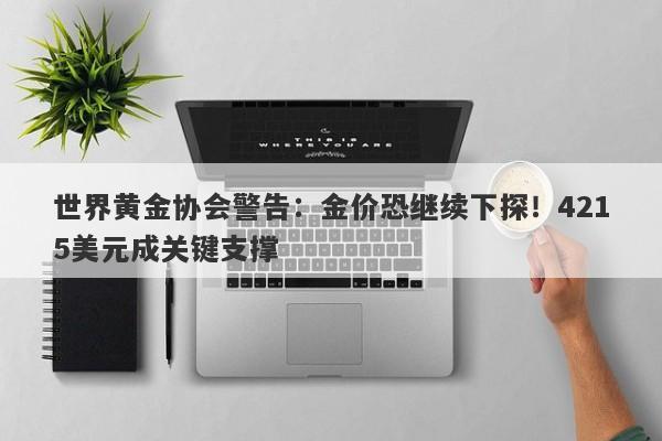 世界黄金协会警告：金价恐继续下探！4215美元成关键支撑