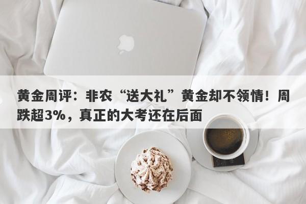 黄金周评：非农“送大礼”黄金却不领情！周跌超3%，真正的大考还在后面