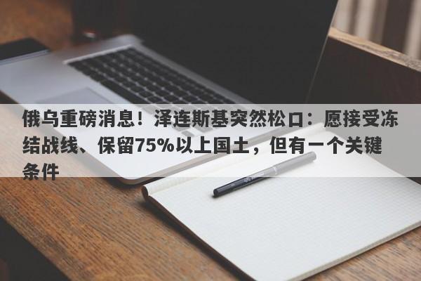 俄乌重磅消息！泽连斯基突然松口：愿接受冻结战线、保留75%以上国土，但有一个关键条件